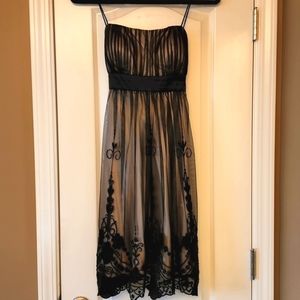 EUC Empire Waist Black Lace Dress Size 4